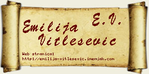 Emilija Vitlešević vizit kartica